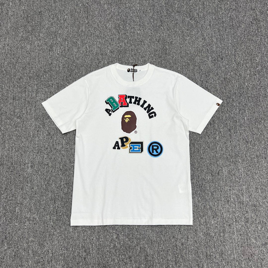 Bathing Shark and ape head print T-Shirt NextBlock