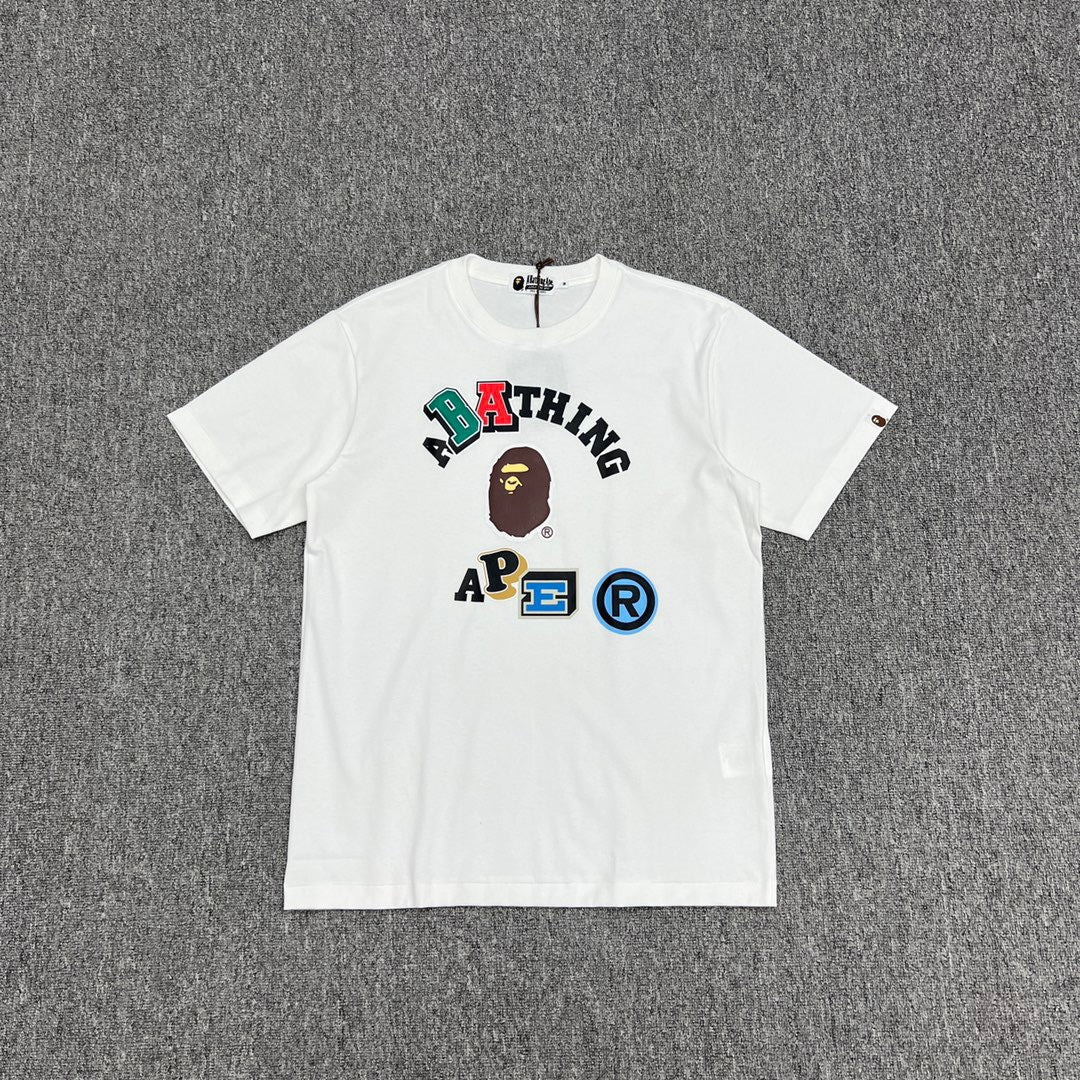 Bathing Shark and ape head print T-Shirt NextBlock