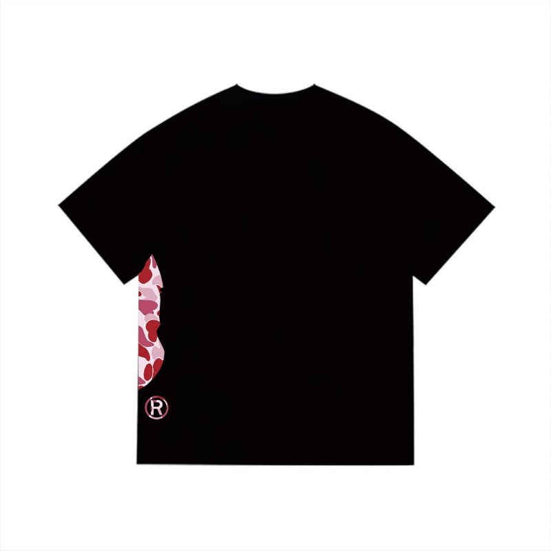 Bathing Shark and ape head print T Shirts NextBlock