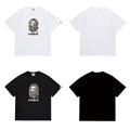 Bathing Shark and ape head print T Shirts NextBlock