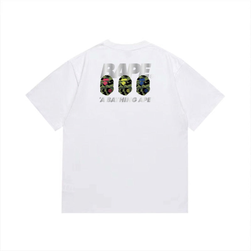 Bathing Shark and ape head print T Shirts NextBlock