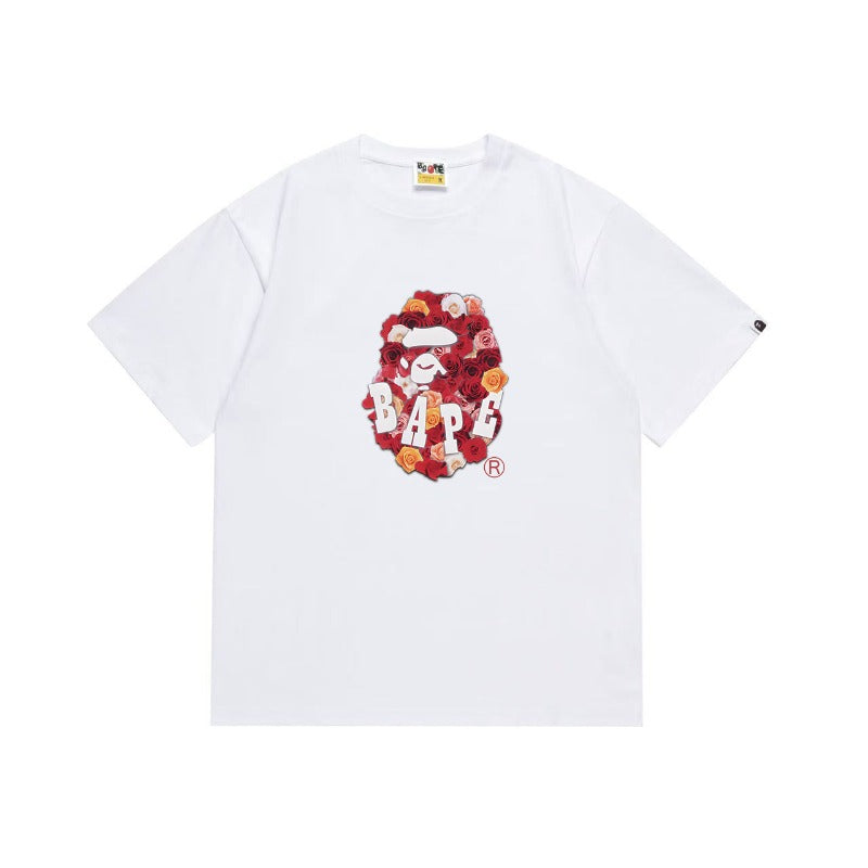 Bathing Shark and ape head print T Shirts NextBlock