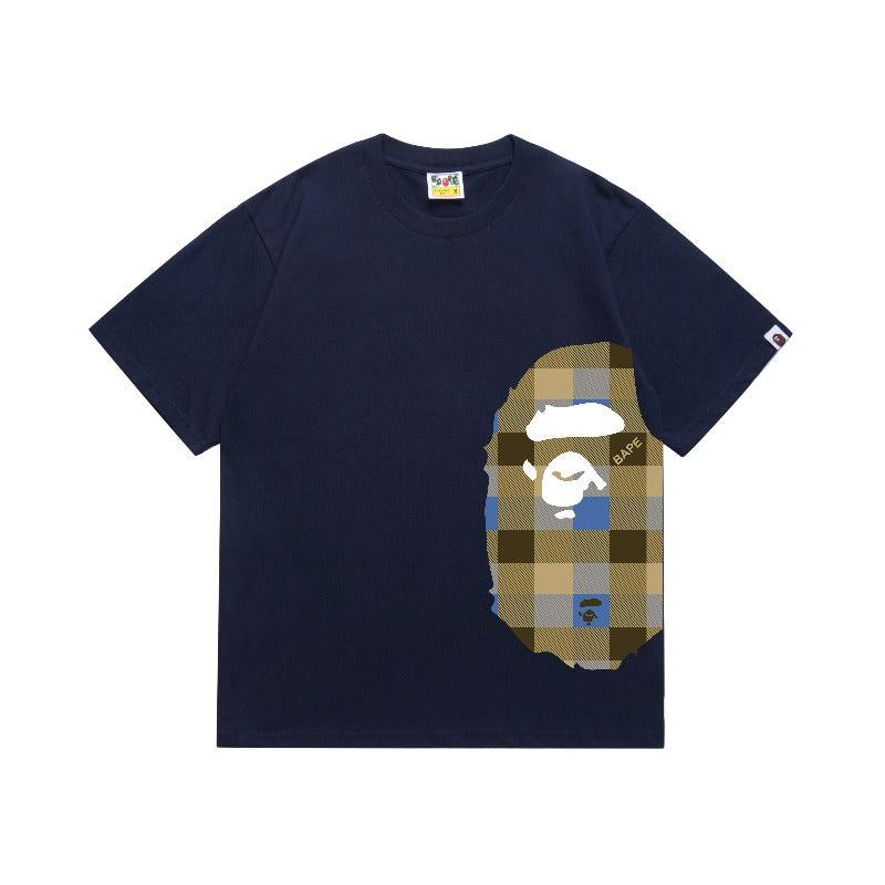 Bathing Shark and ape head print T Shirts NextBlock