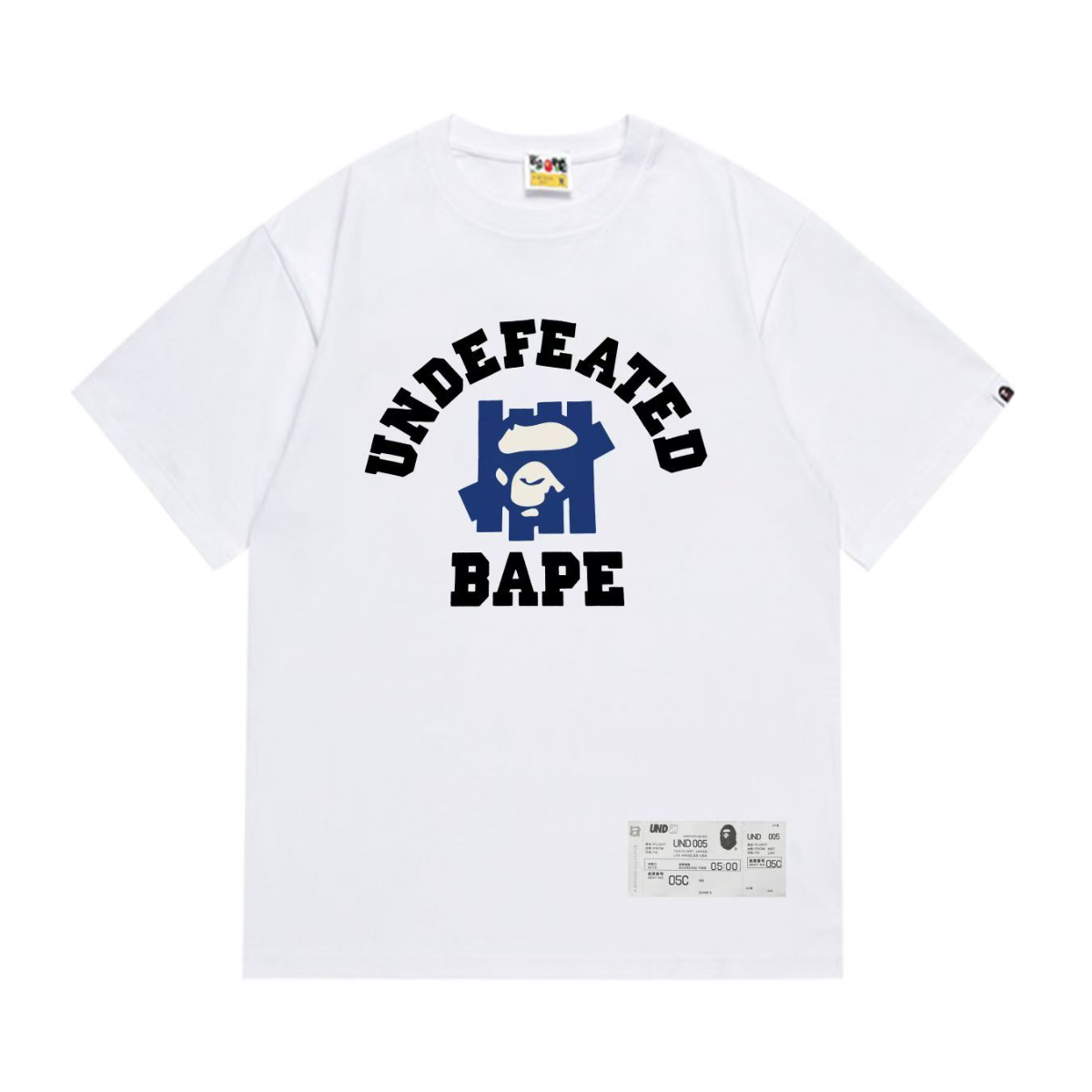 Bathing Shark and ape head print T-Shirt NextBlock