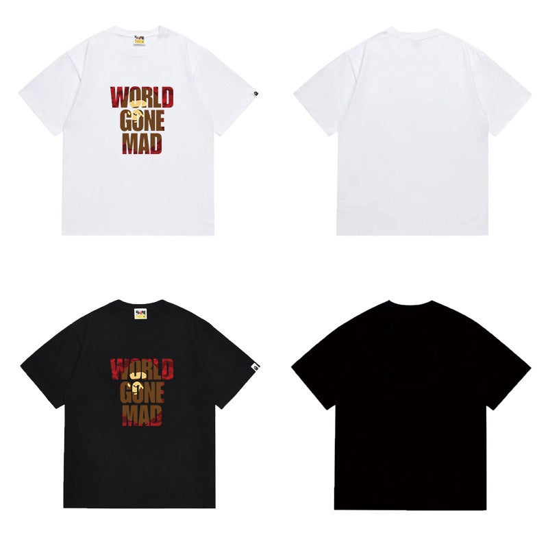 Bathing Shark and ape head print T Shirts NextBlock