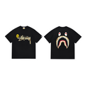 Bathing Shark and ape head print T-Shirt NextBlock