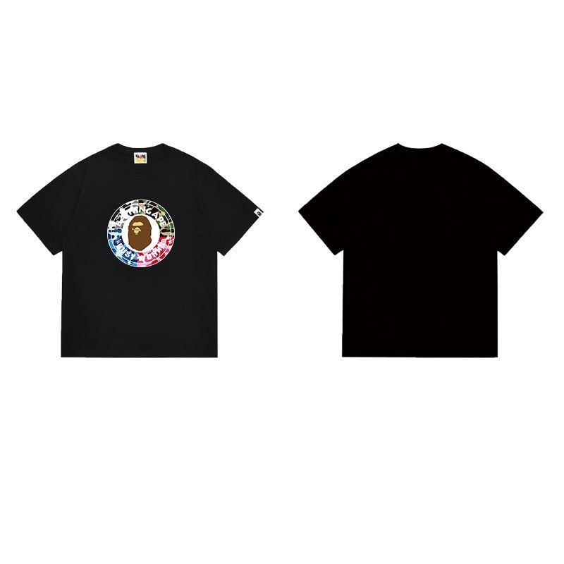 Bathing Shark and ape head print T Shirts NextBlock