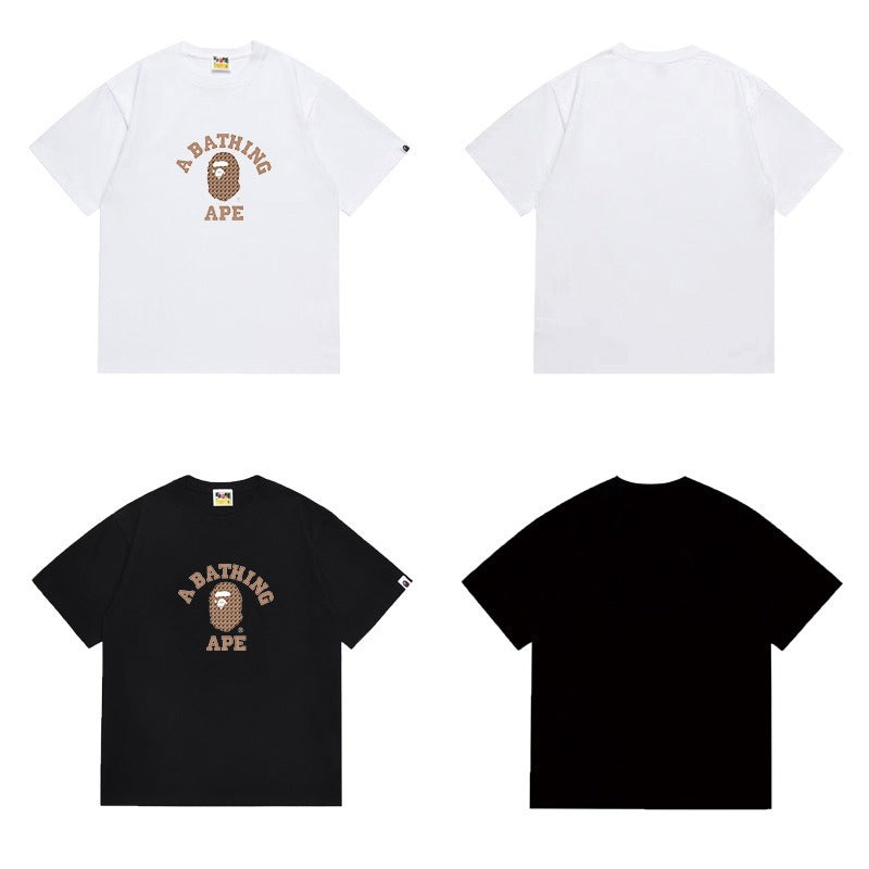 Bathing Shark and ape head print T Shirts NextBlock
