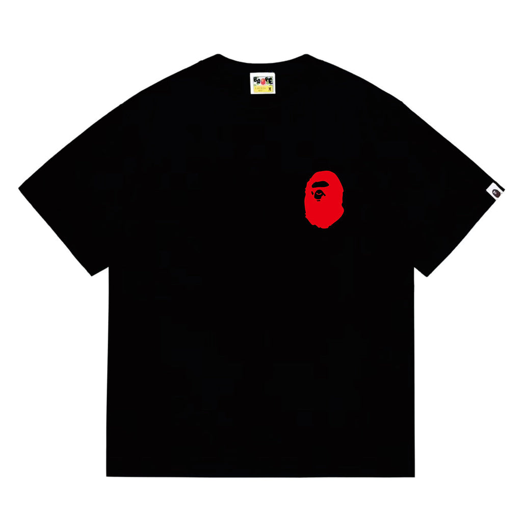 Bathing Shark and ape head print T-Shirt NextBlock