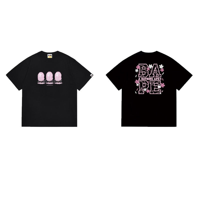 Bathing Shark and ape head print T Shirts NextBlock