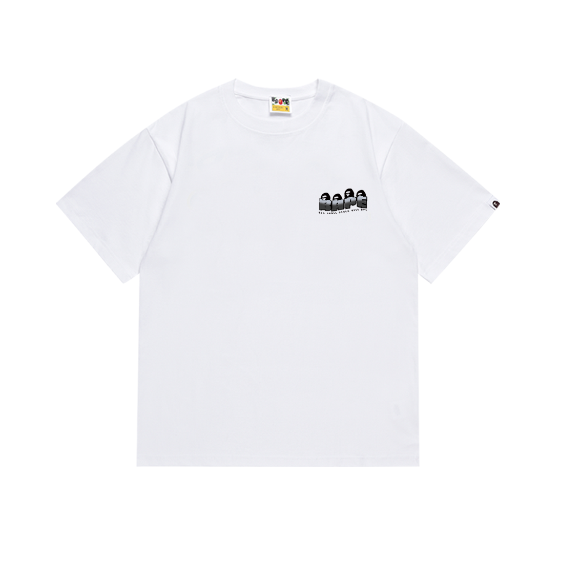 Bathing Shark and ape head print T-Shirt NextBlock