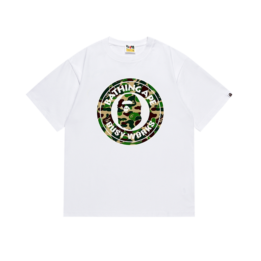Bathing Shark and ape head print T-Shirt NextBlock