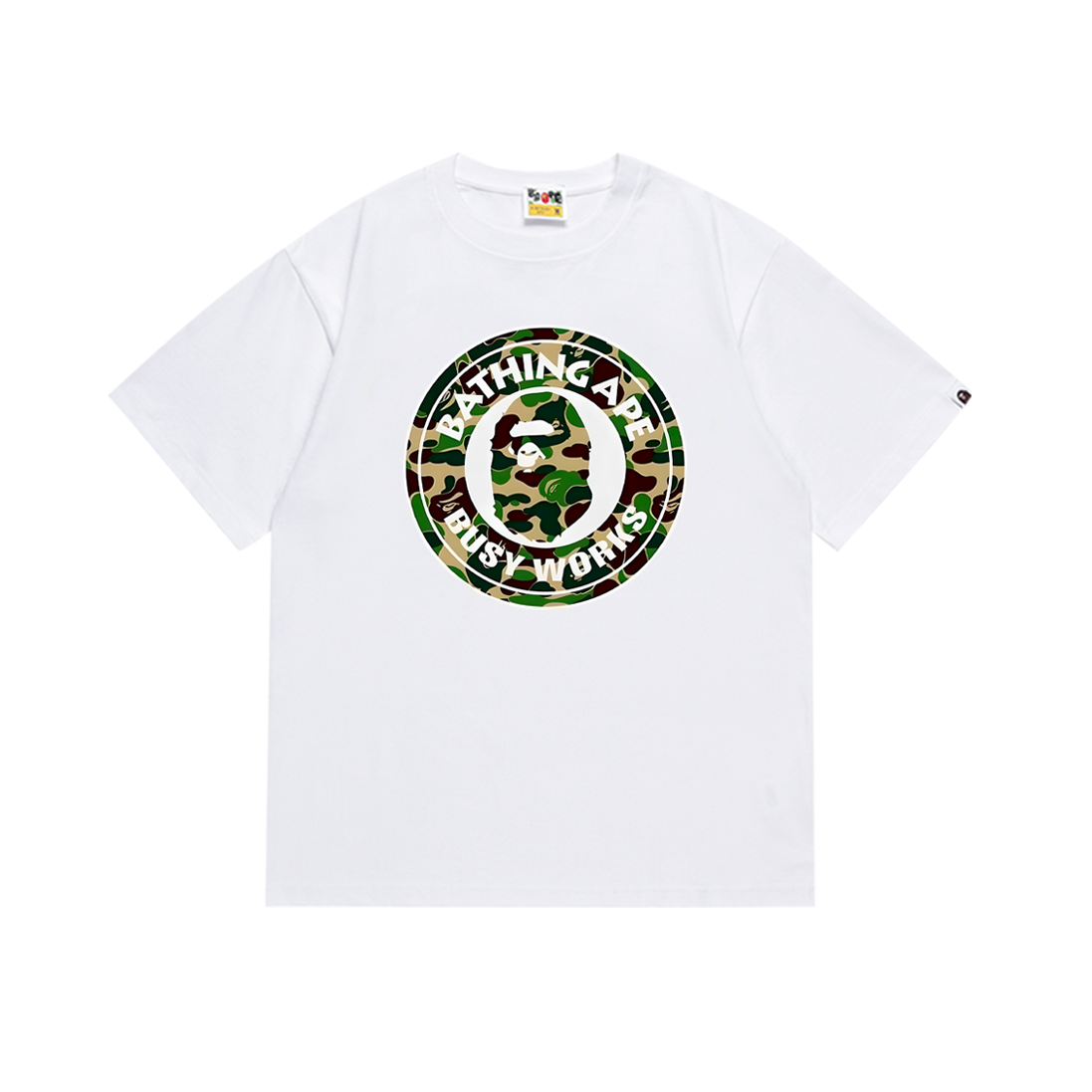 Bathing Shark and ape head print T-Shirt NextBlock