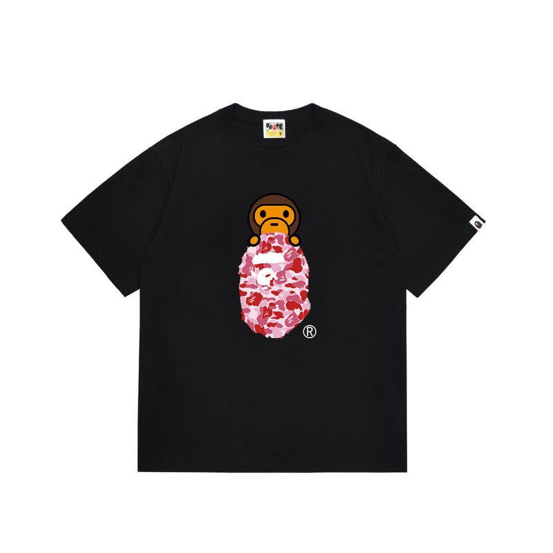 Bathing Shark and ape head print T Shirts NextBlock
