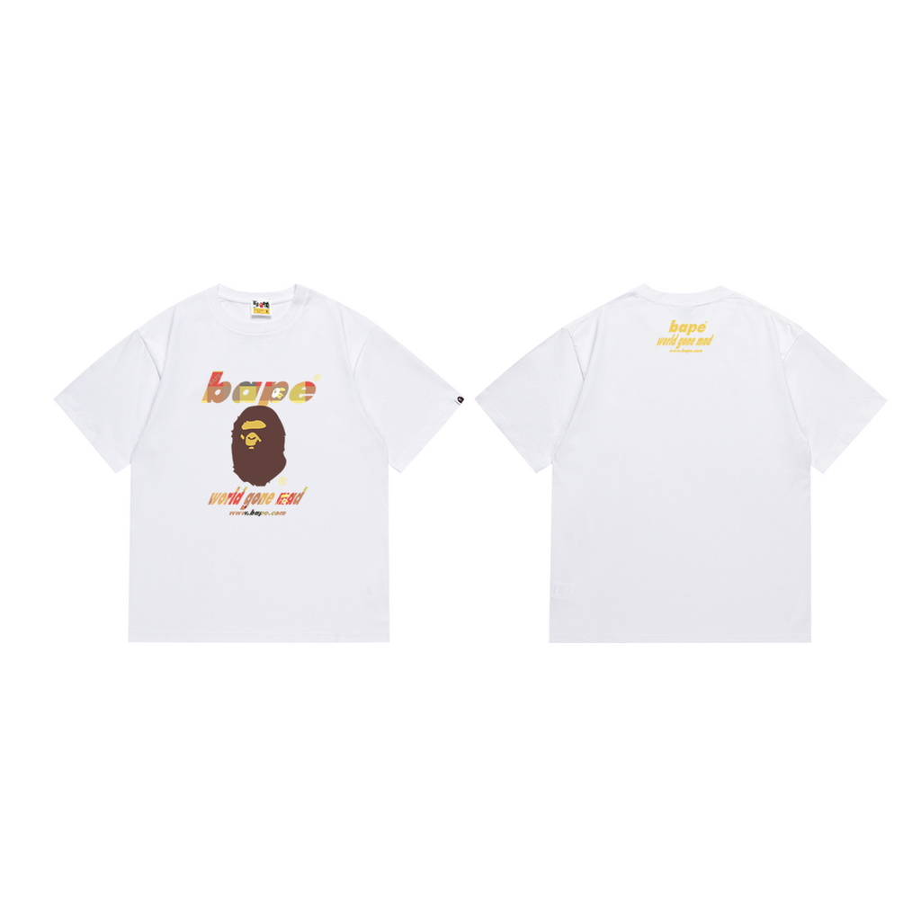 Bathing Shark and ape head print T-Shirt NextBlock