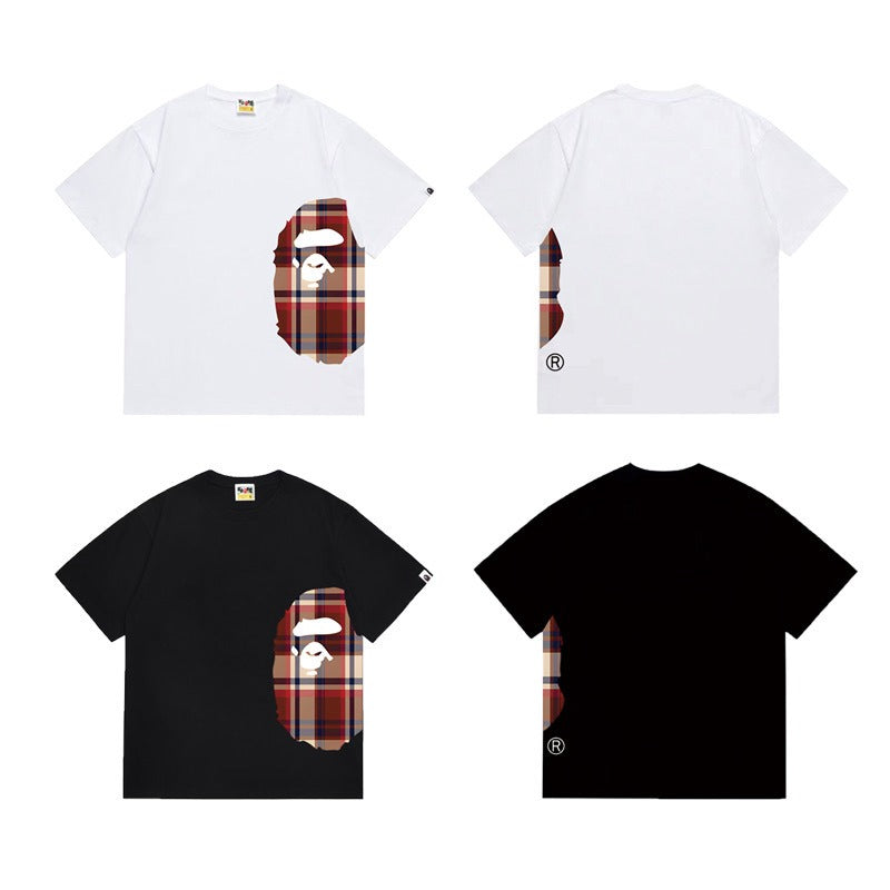 Bathing Shark and ape head print T Shirts NextBlock