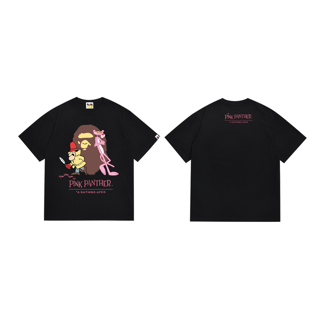 Bathing Shark and ape head print T-Shirt NextBlock