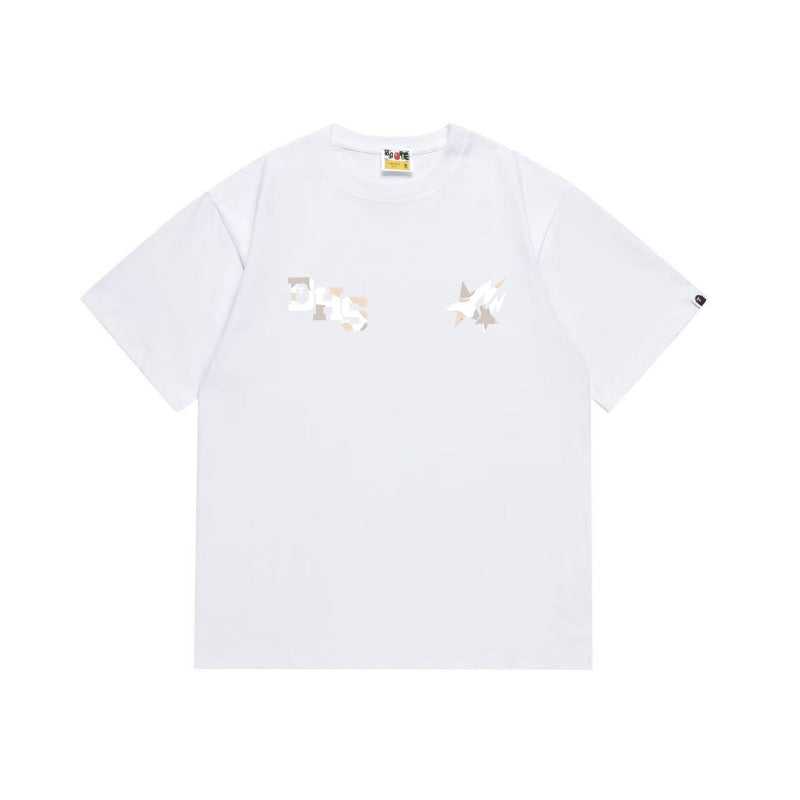 Bathing Shark and ape head print T Shirts NextBlock