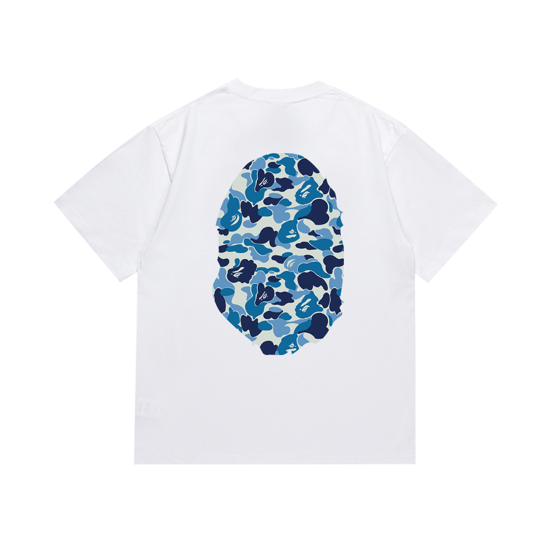 Bathing Shark and ape head print T-Shirt NextBlock