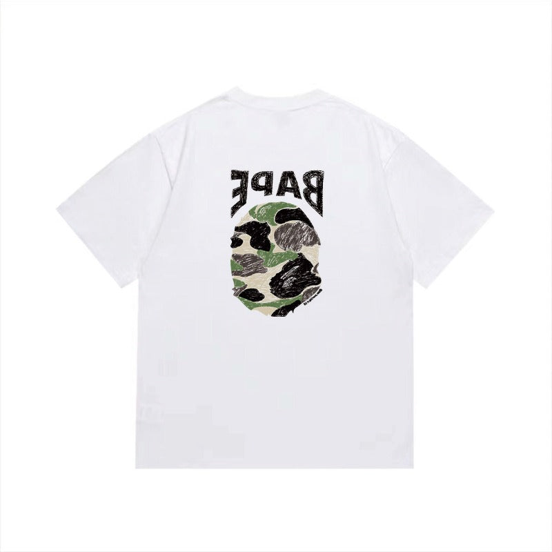 Bathing Shark and ape head print T Shirts NextBlock