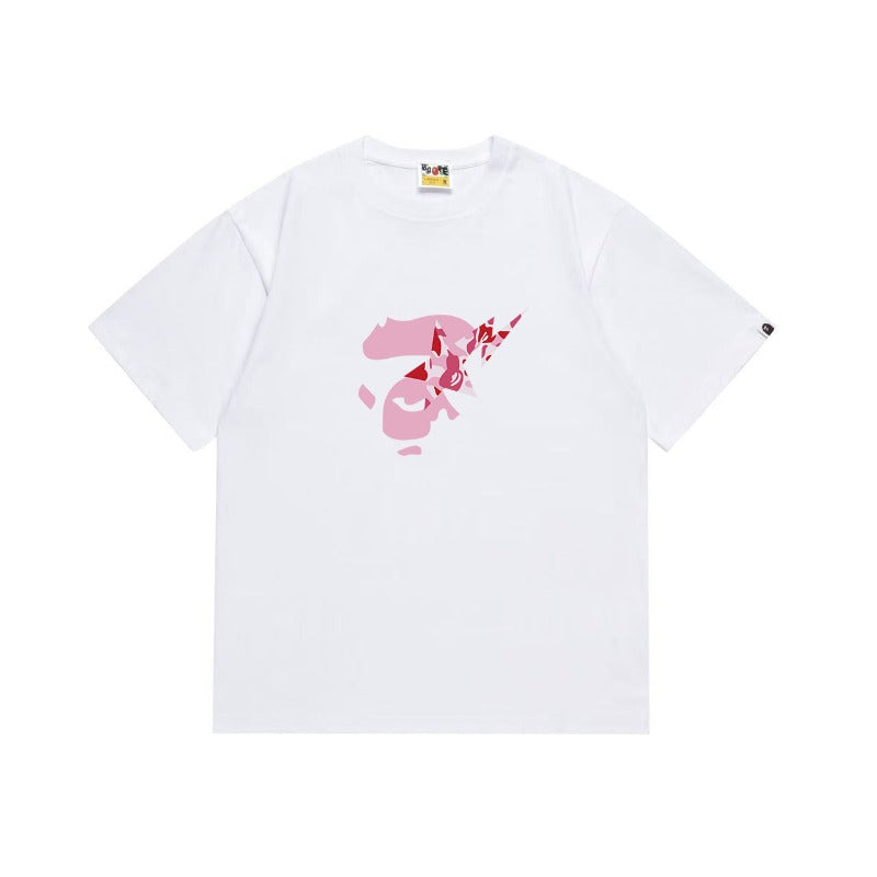 Bathing Shark and ape head print T Shirts NextBlock