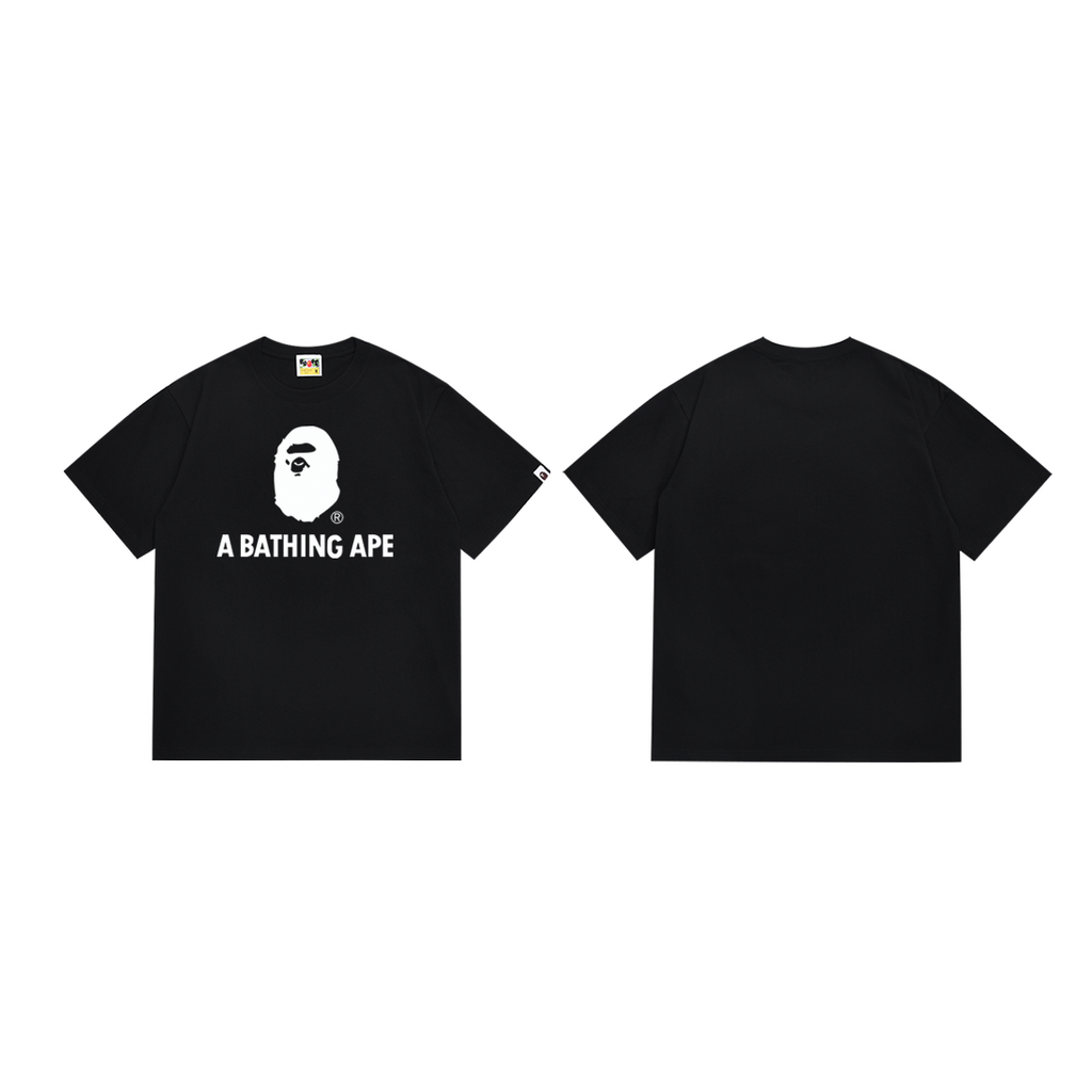 Bathing Shark and ape head print T-Shirt NextBlock