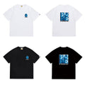 Bathing Shark and ape head print T Shirts NextBlock