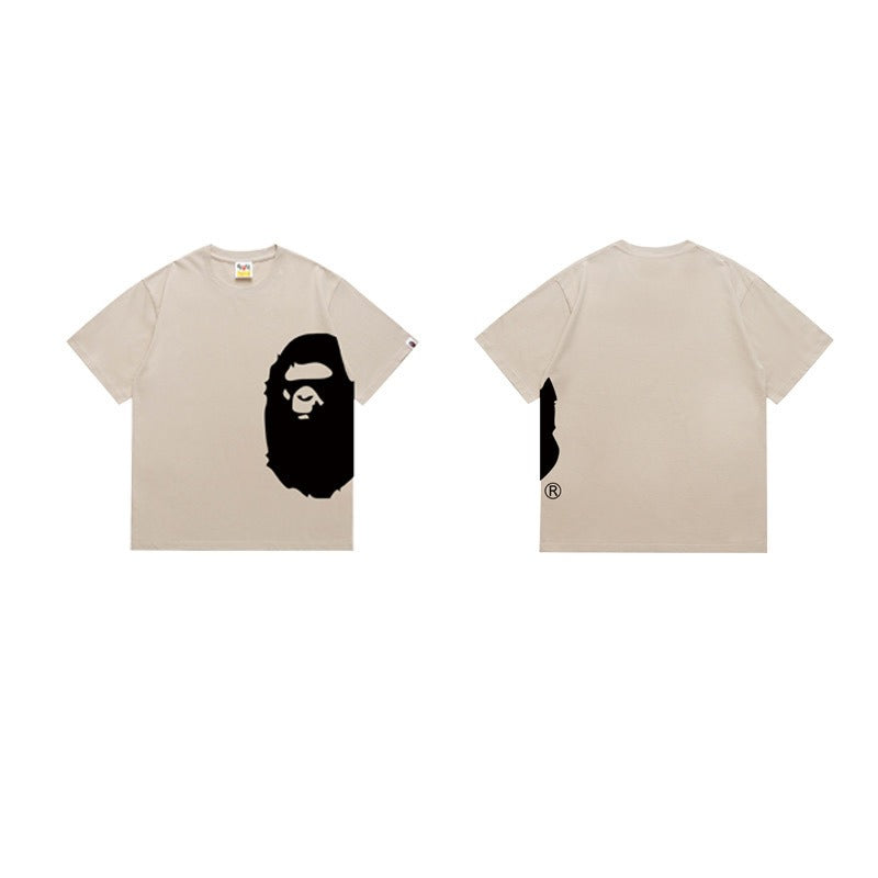 Bathing Shark and ape head print T Shirts NextBlock