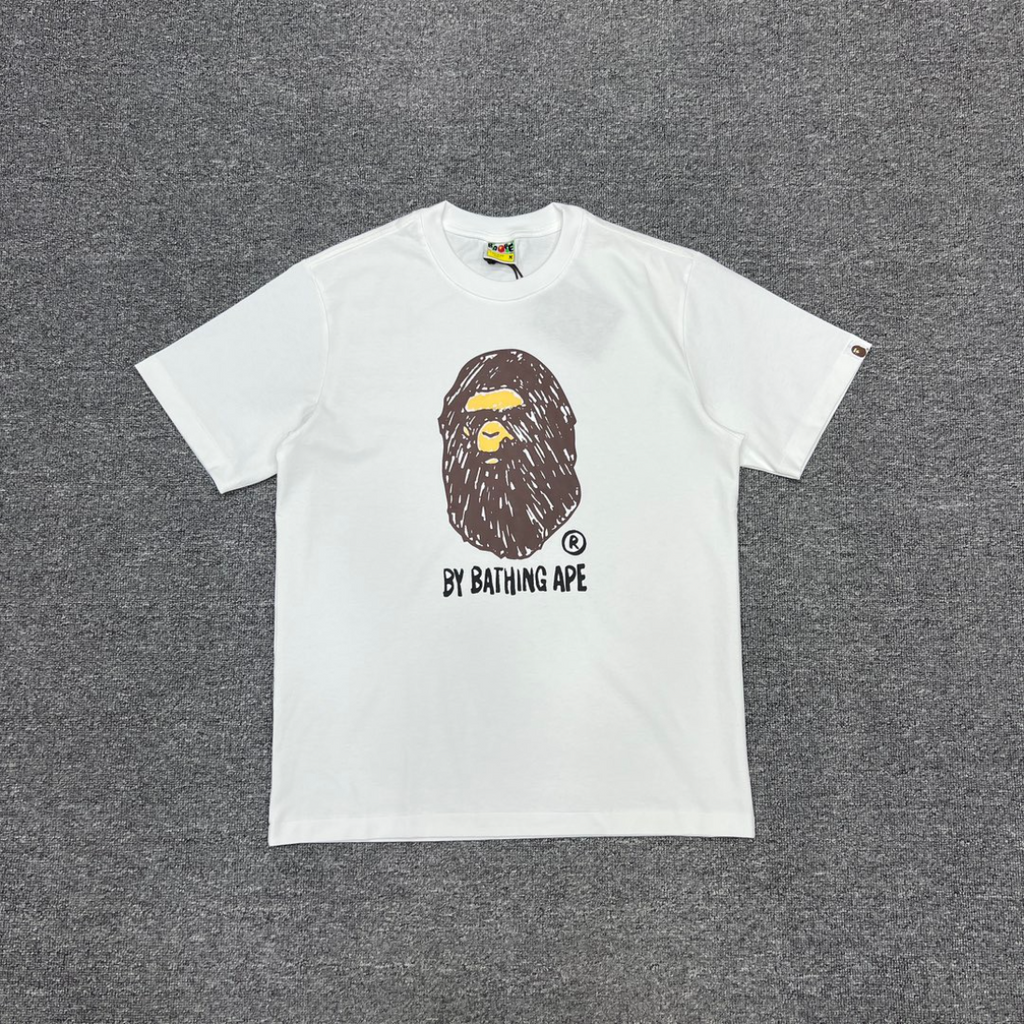 Bathing Shark and ape head print T-Shirt NextBlock