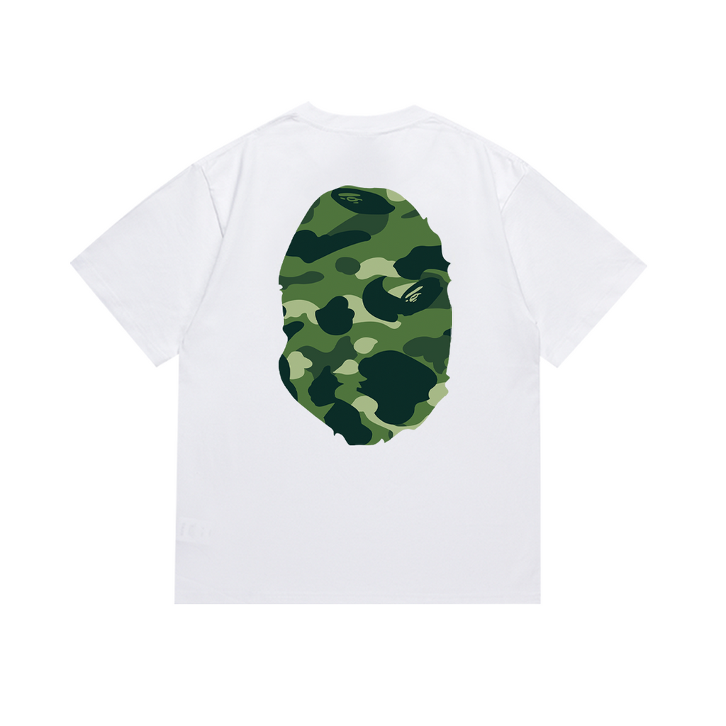 Bathing Shark and ape head print T-Shirt NextBlock