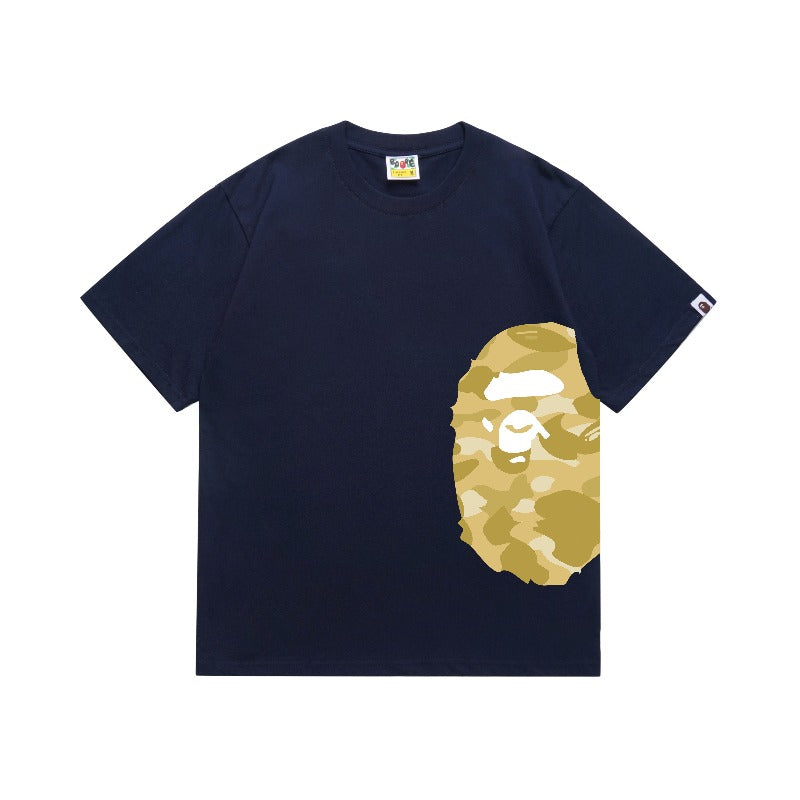 Bathing Shark and ape head print T Shirts NextBlock