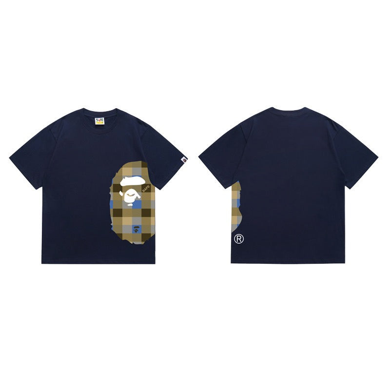 Bathing Shark and ape head print T Shirts NextBlock