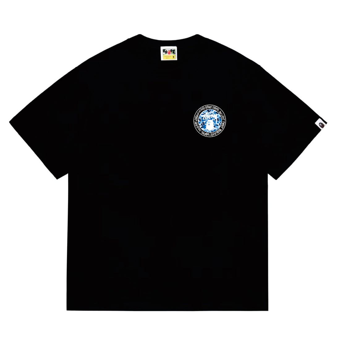 Bathing Shark and ape head print T-Shirt NextBlock