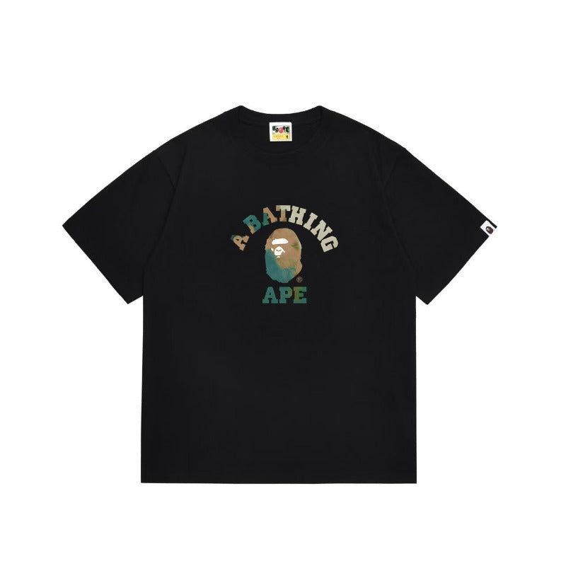 Bathing Shark and ape head print T Shirts NextBlock