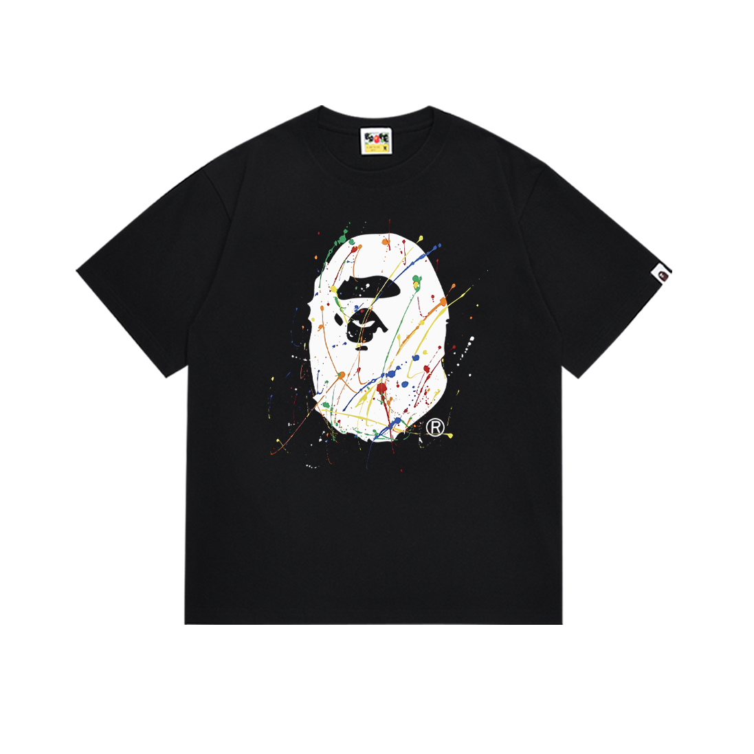 Bathing Shark and ape head print T-Shirt NextBlock