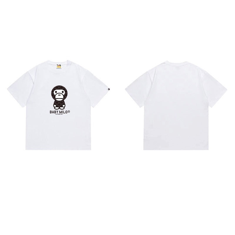 Bathing Shark and ape head print T Shirts NextBlock