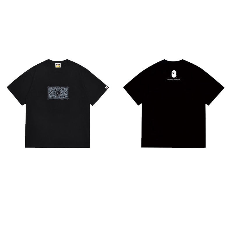 Bathing Shark and ape head print T Shirts NextBlock