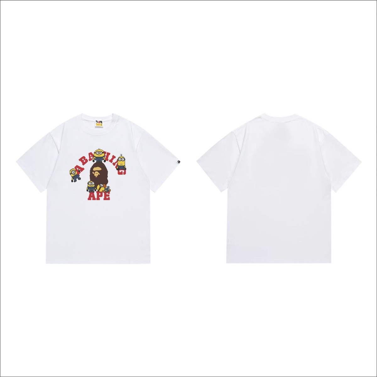Bathing Shark and ape head print T-Shirt NextBlock