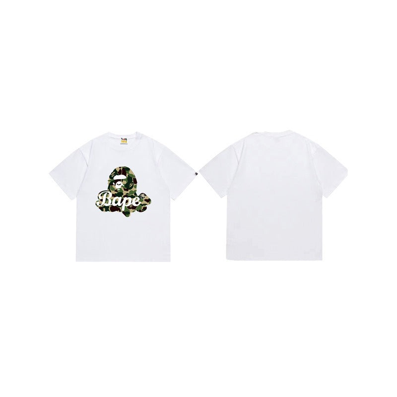 Bathing Shark and ape head print T Shirts NextBlock