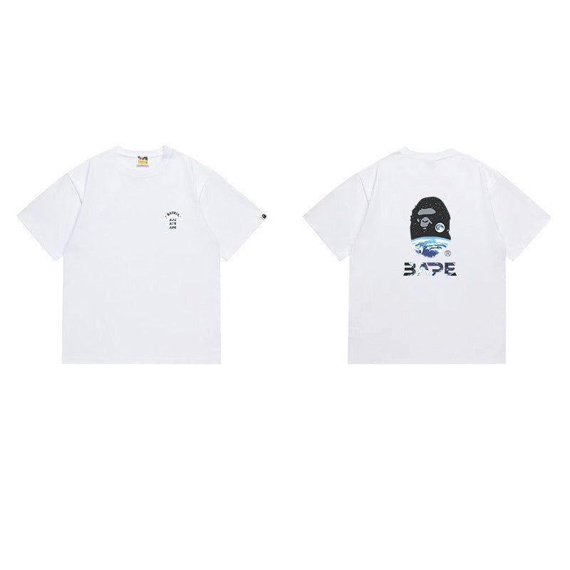 Bathing Shark and ape head print T Shirts NextBlock