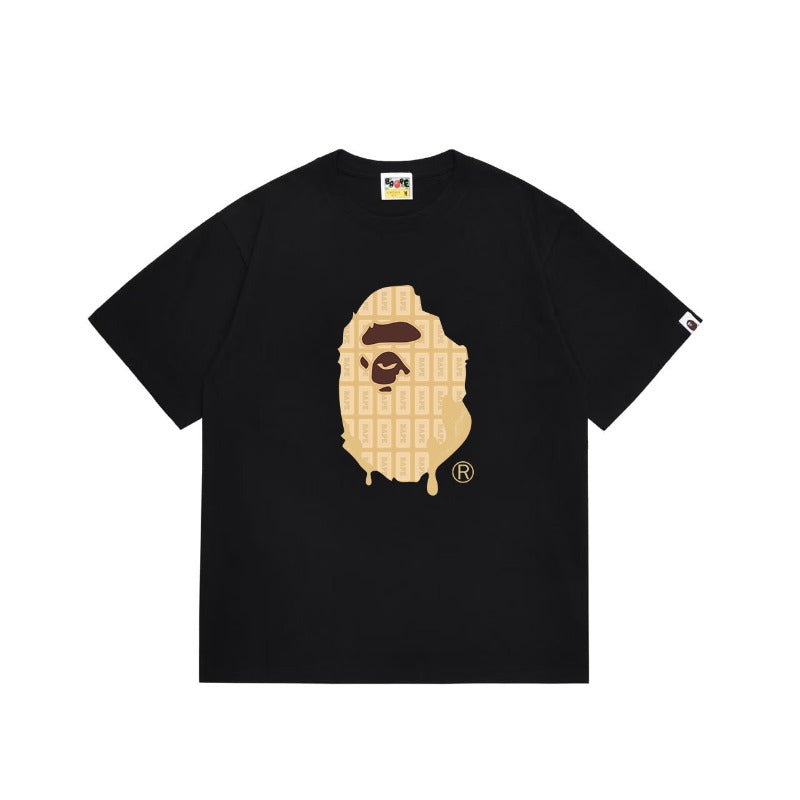 Bathing Shark and ape head print T Shirts NextBlock