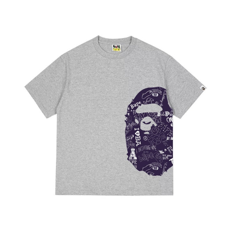 Bathing Shark and ape head print T Shirts NextBlock