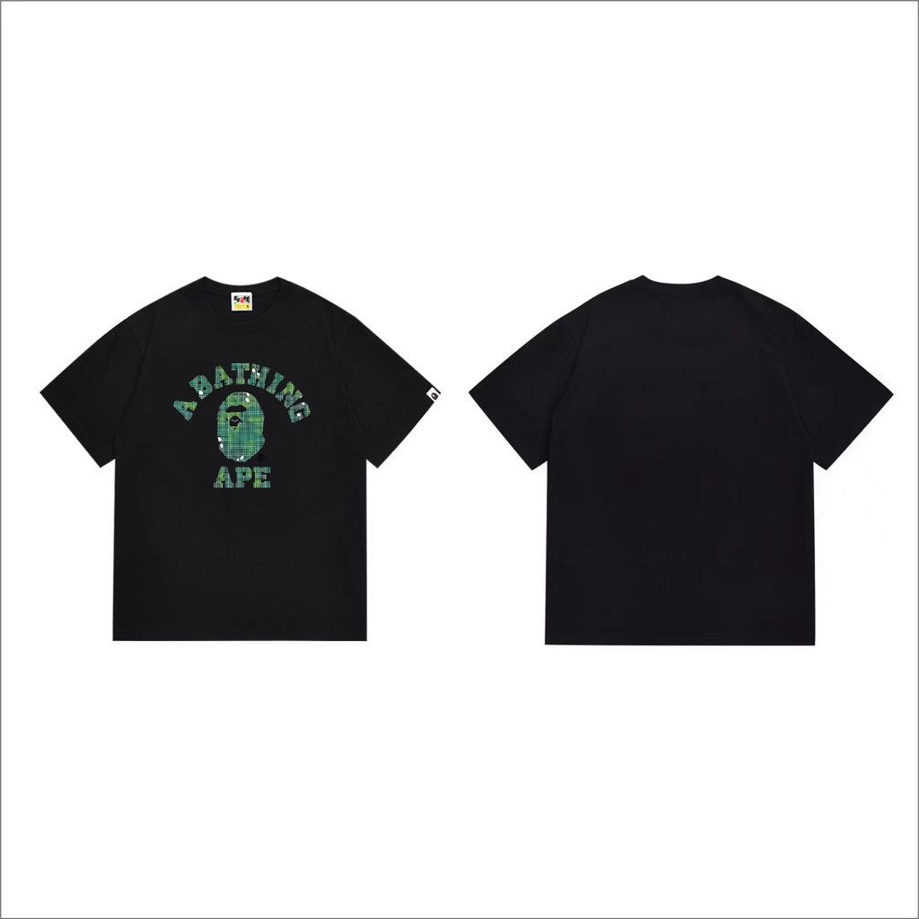 Bathing Shark and ape head print T-Shirt NextBlock