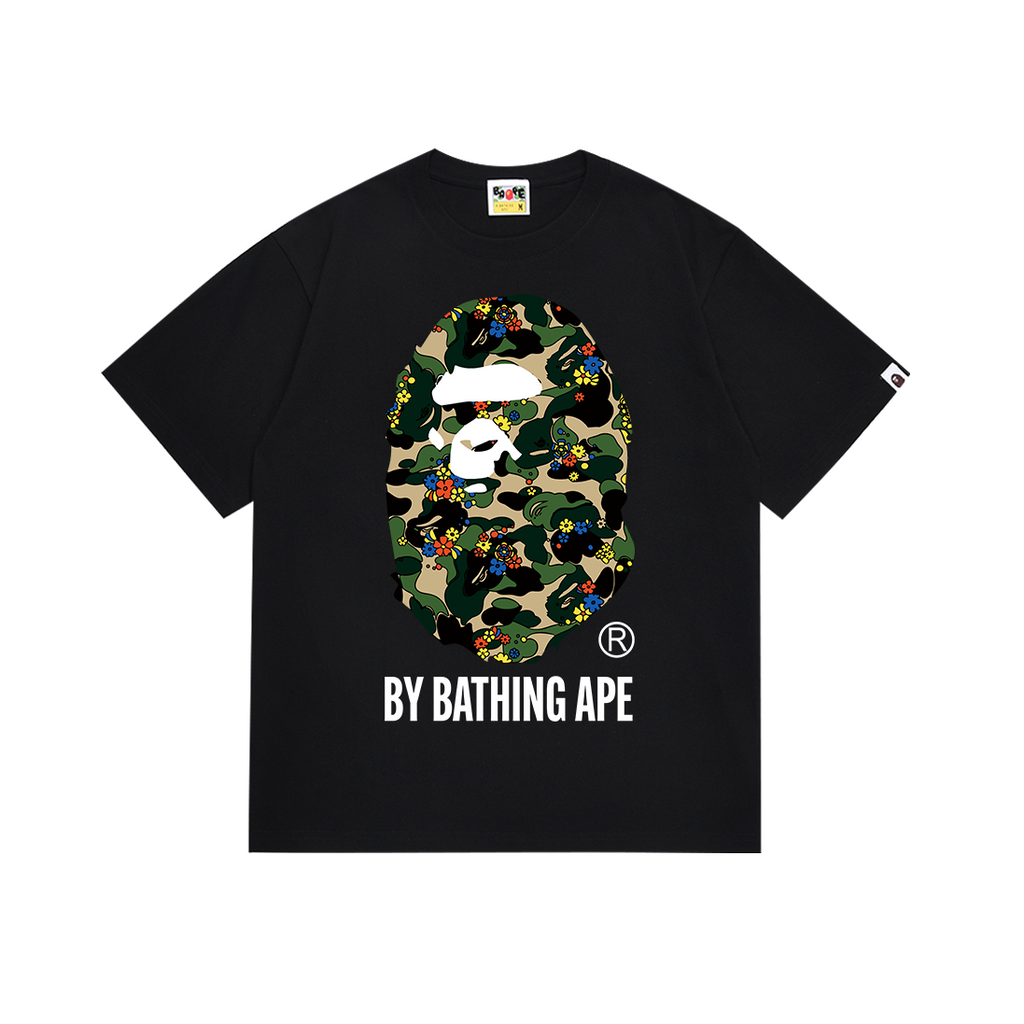 Bathing Shark and ape head print T Shirts NextBlock