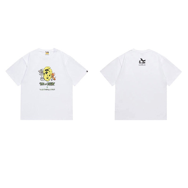 Bathing Shark and ape head print T Shirts NextBlock