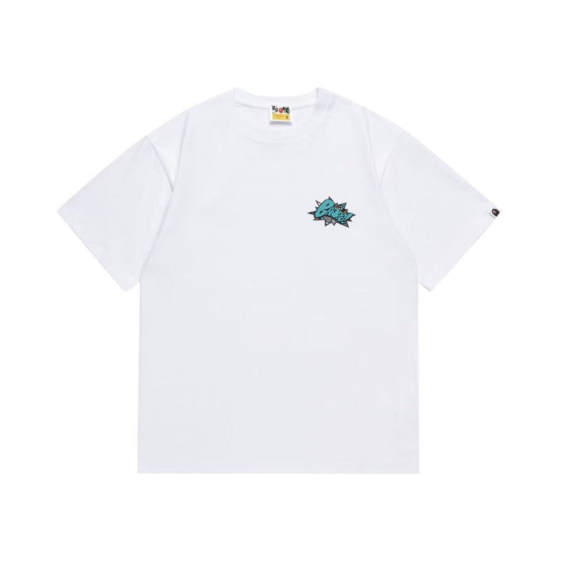 Bathing Shark and ape head print T Shirts NextBlock