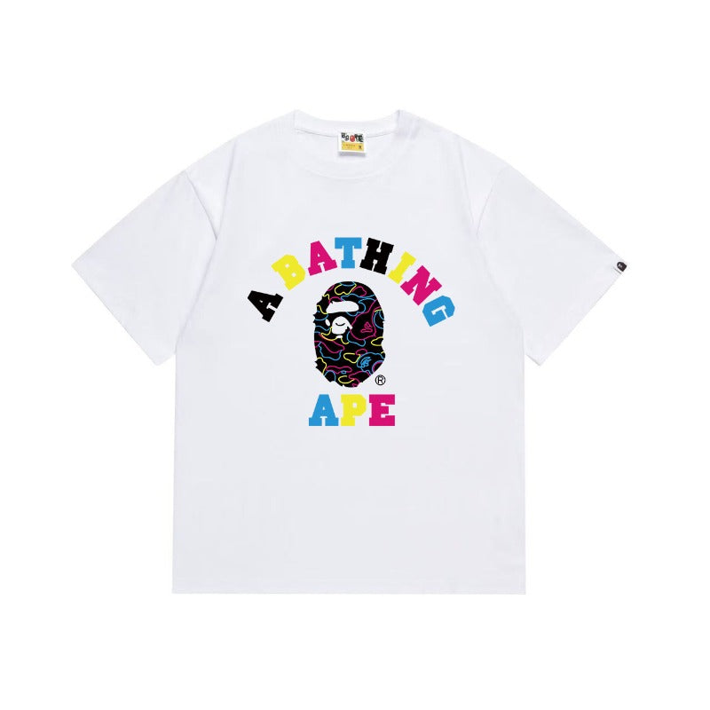 Bathing Shark and ape head print T Shirts NextBlock
