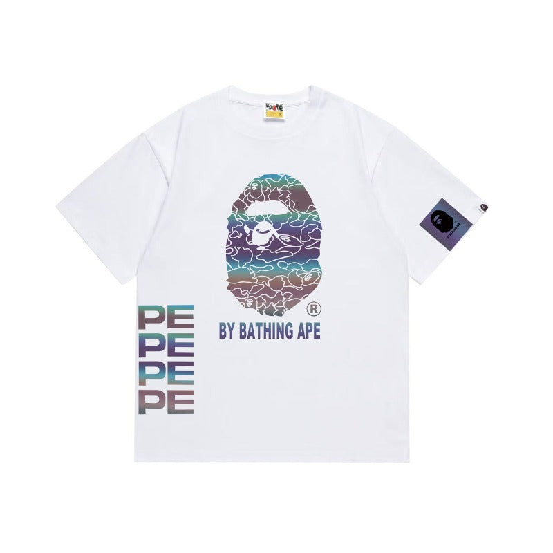 Bathing Shark and ape head print T Shirts NextBlock
