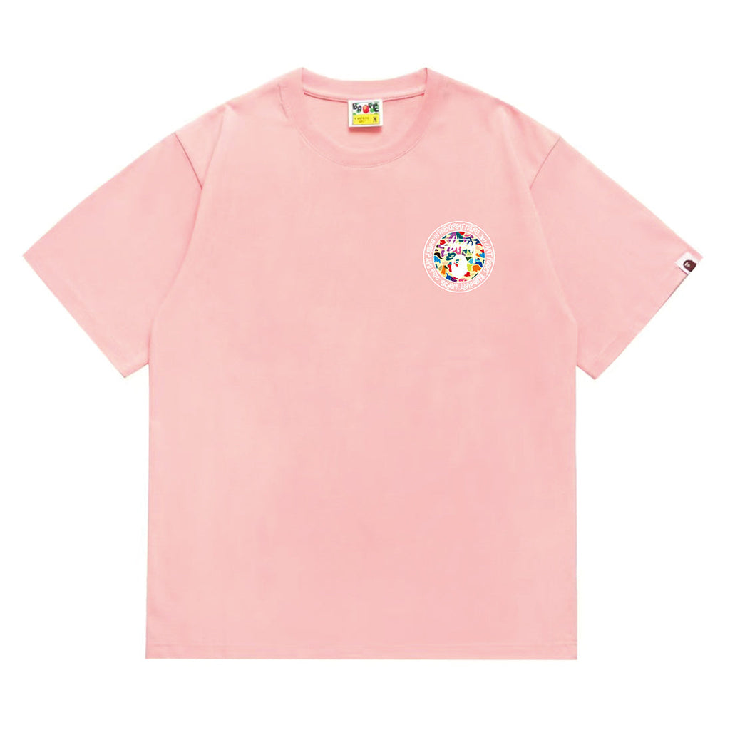 Bathing Shark and ape head print T-Shirt NextBlock