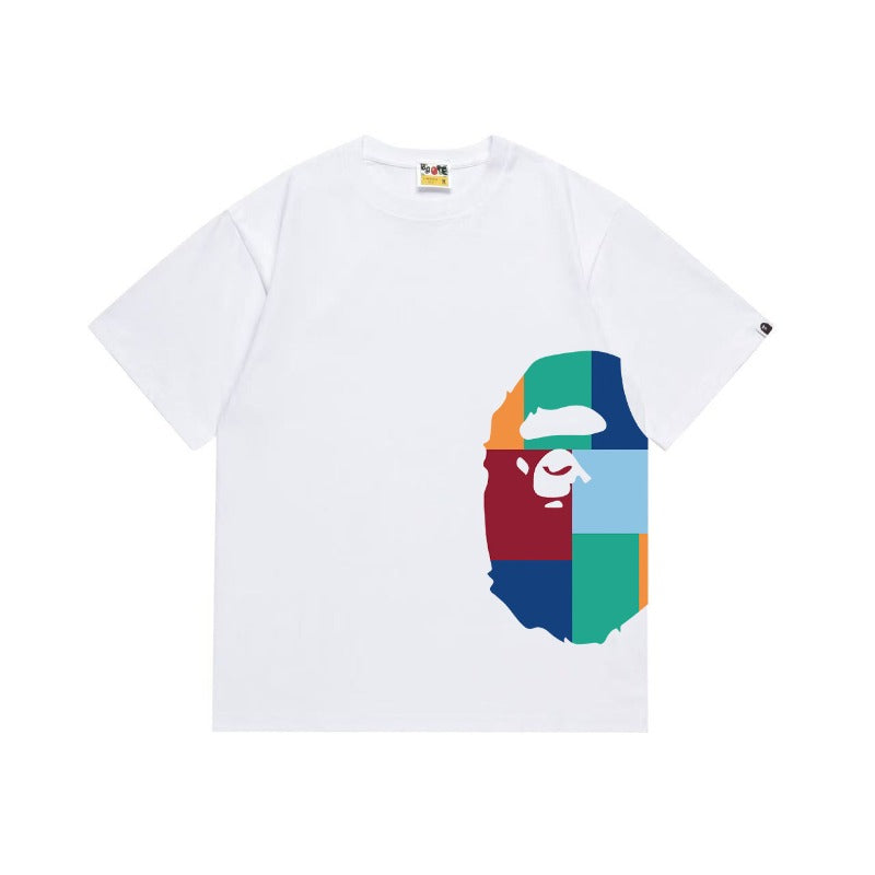 Bathing Shark and ape head print T Shirts NextBlock
